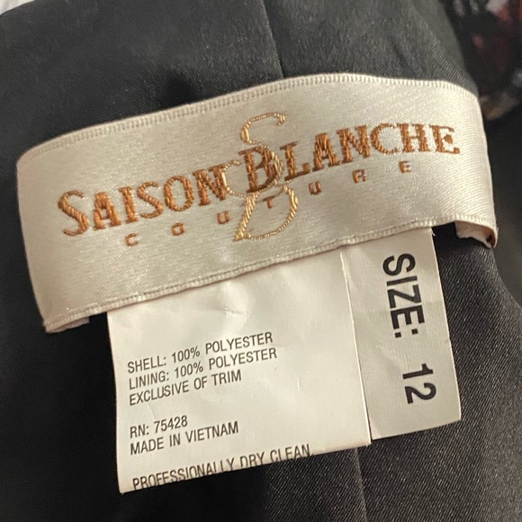 NEW Saison Blanche Couture 3/4 Sleeves Long Lace Dress Size 12. - Picture 9 of 11